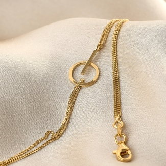 Bratara argint Stay Close gold