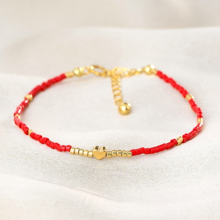 925 Sterling Silver Bracelet I Am in Love Miyuki gold