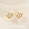926 Sterling Silver Earrings Amethyst Delicate Heart