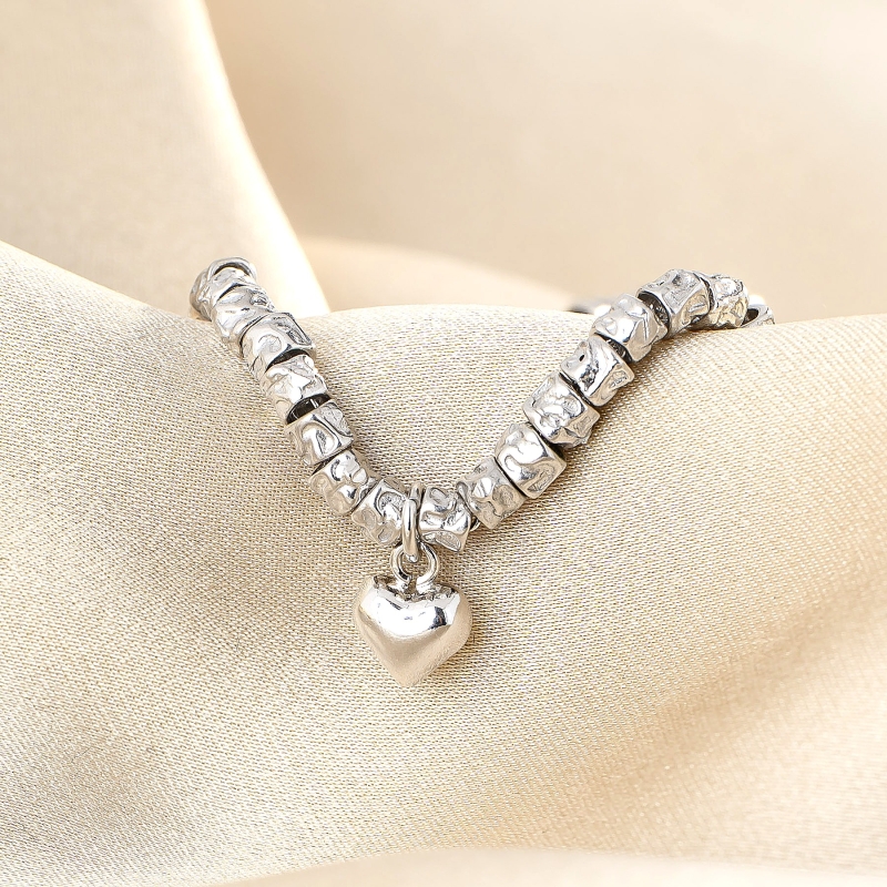 925 Sterling Silver Bracelet Heart Cool Silver Hug