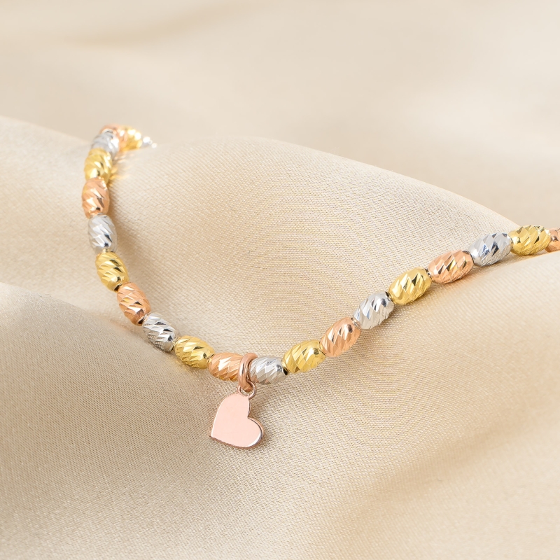 925 Sterling Silver Bracelet Heart Love at First Sight