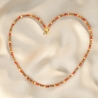925 Sterling Silver Necklace Desire carnelian, garnet, hematite gold
