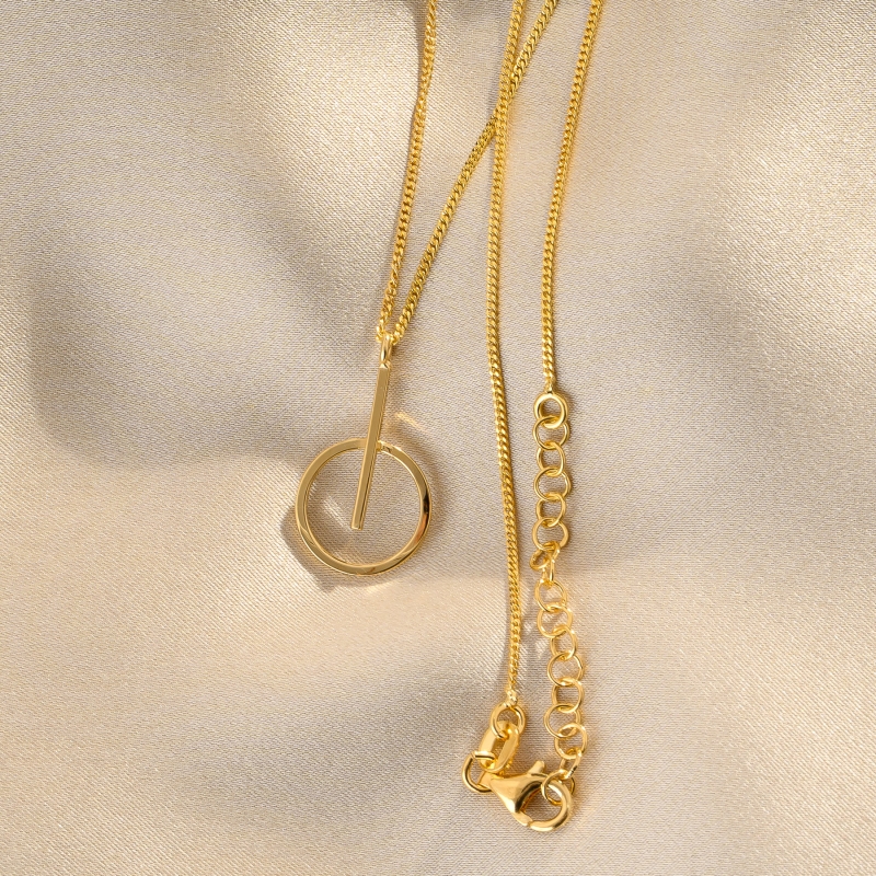 Colier argint Stay Close gold