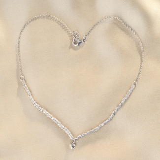 Colier argint Heart Cool Silver Hug
