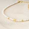 925 Sterling Silver Bracelet I Am in Love perle gold