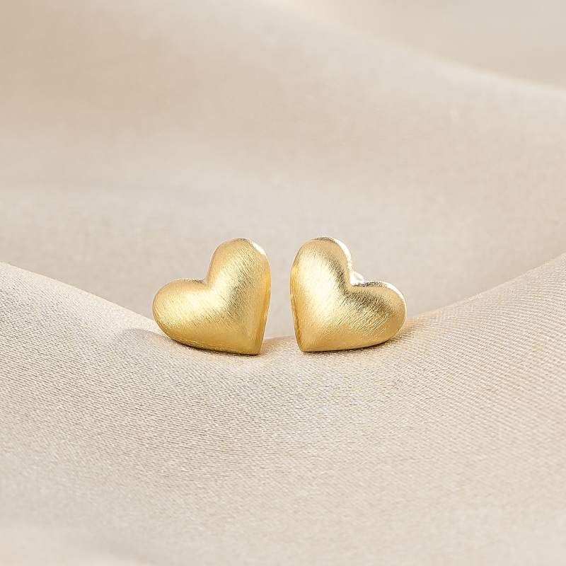 927 Sterling Silver Earrings Full Heart
