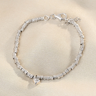 Bratara argint Heart Cool Silver Hug