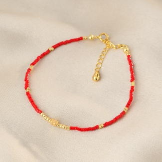 925 Sterling Silver Bracelet I Am in Love Miyuki gold