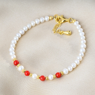 925 Sterling Silver Bracelet Spring Sign. For You! gold