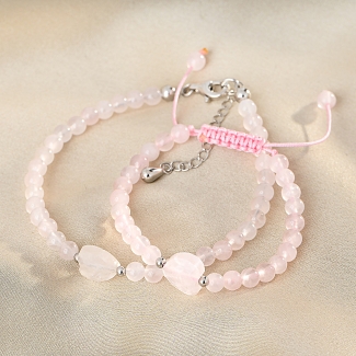 925 Sterling Silver Bracelet Always Love mother and daughter set quartz