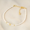 925 Sterling Silver Bracelet I Am in Love perle gold