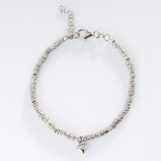 925 Sterling Silver Bracelet Heart Cool Silver Hug