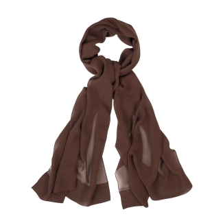 Allure Plain Brown Silk Shawl