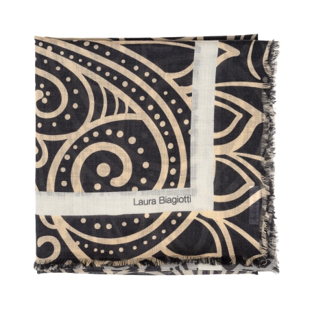 100% Wool Shawl Fashion Games black