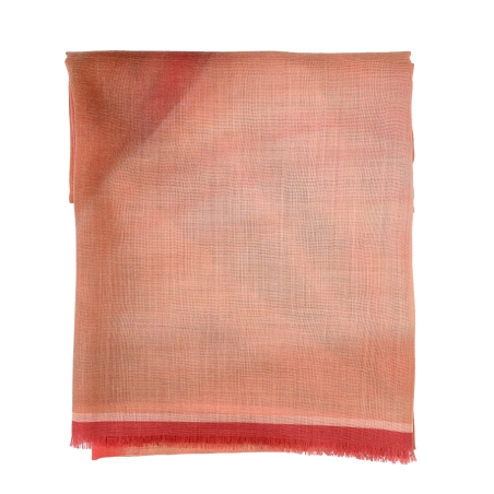 100% Wool Shawl Aquarelle. Magic Sunset