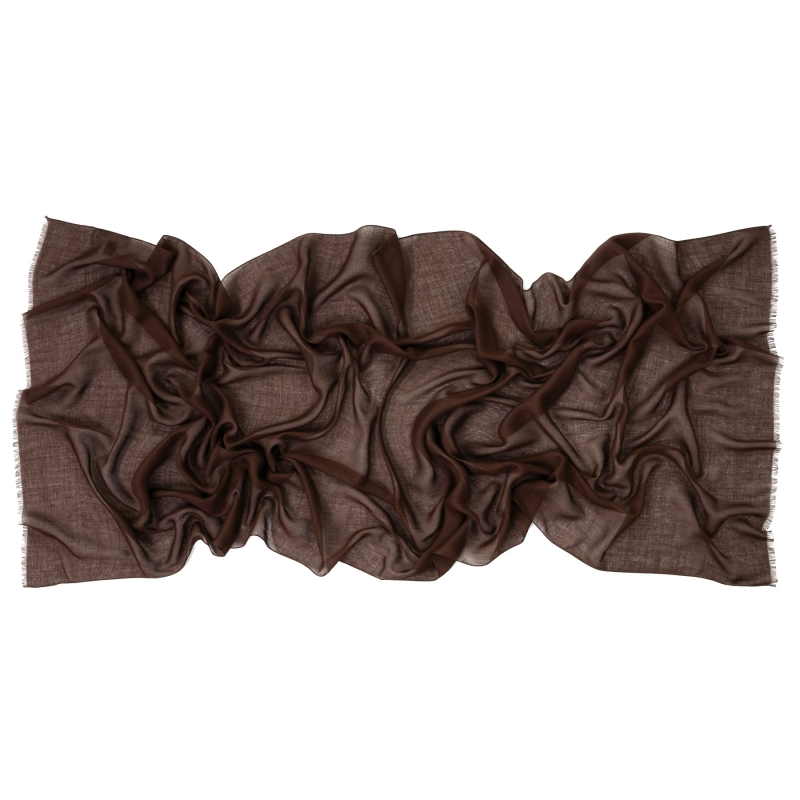 100% Wool Shawl and Silk Essencial Look  brown