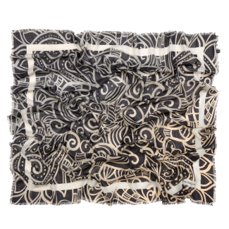 100% Wool Shawl Fashion Games black