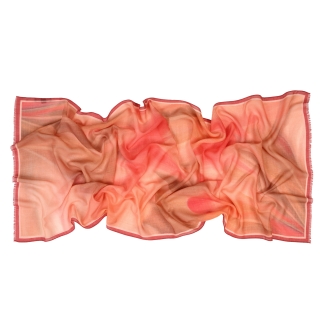 100% Wool Shawl Aquarelle. Magic Sunset