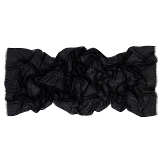 100% Wool Shawl and Silk Essencial Look black