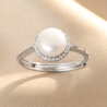 Inel argint reglabil Moon Pearl