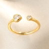 Heart Glow Gold-Plated Silver Ring