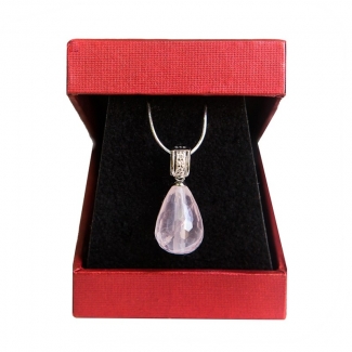 Rose quartz drops pendant