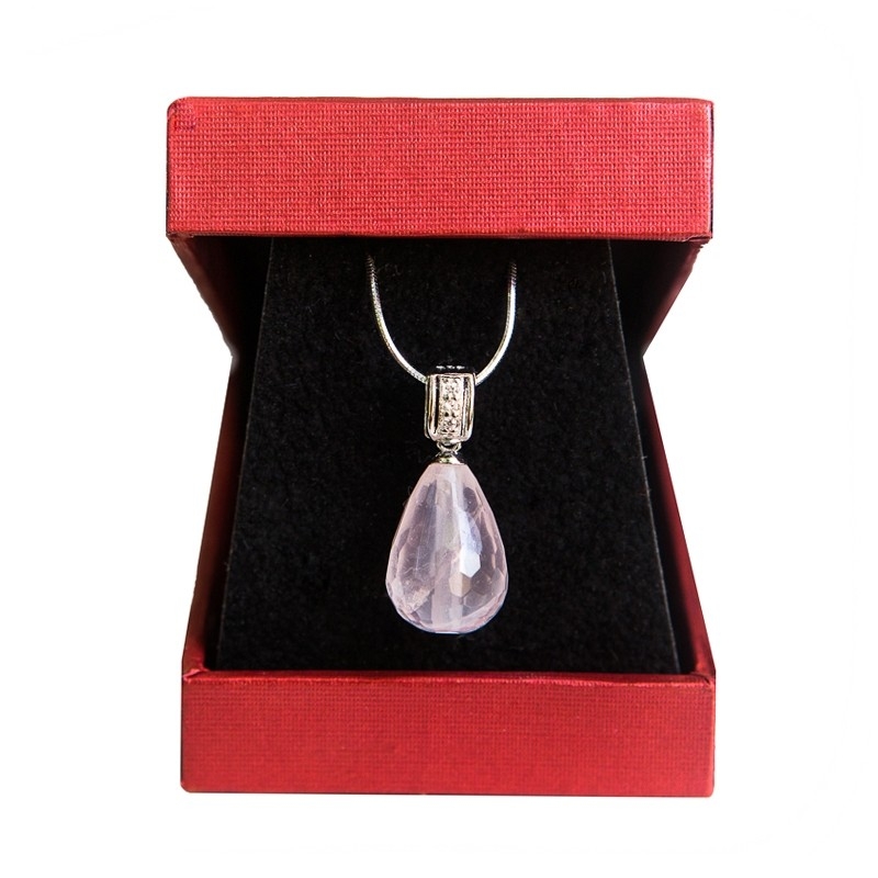 Rose quartz drops pendant