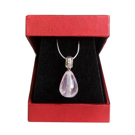 Rose quartz drops pendant