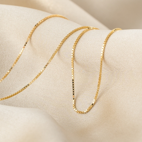 Lantisor argint placat cu aur 18K, 40 cm +