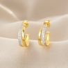 Dual Grace Gold - Plated Silver Earrings