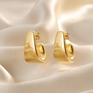 Cercei argint Dare for More gold