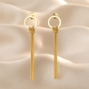 Knot Effect Gold - Plated Silver Earrings