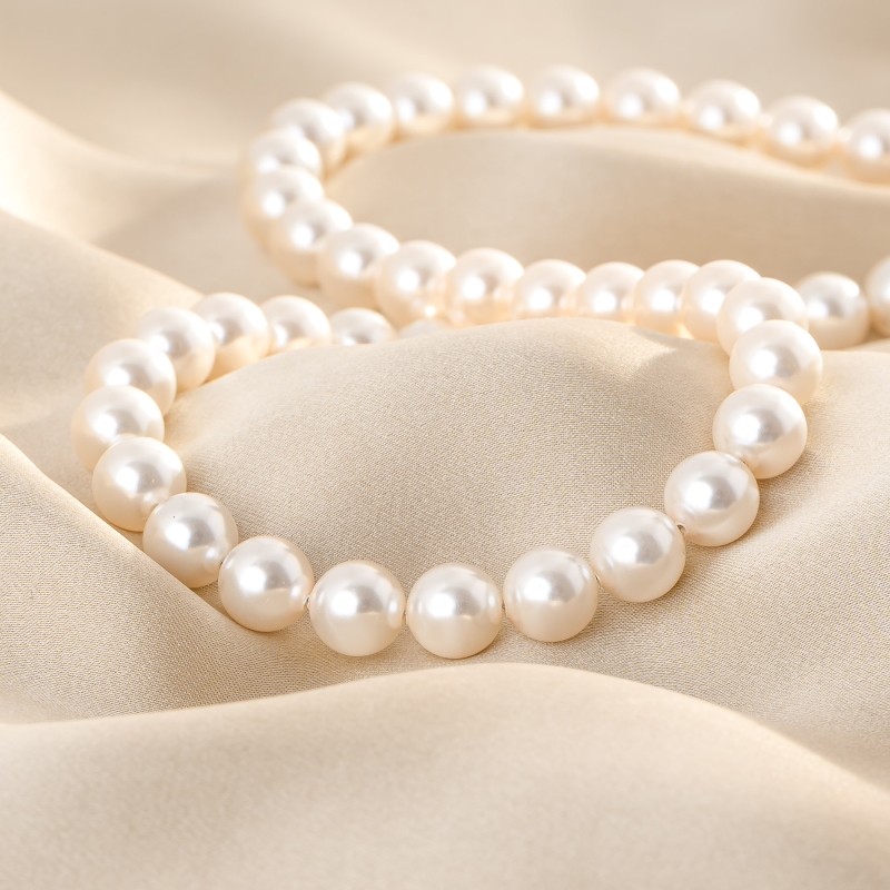 Colier argint Glamour Mood pearl gold