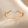 Silver Ring Delicate Crown Gold-Plated