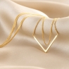 Colier argint V for Victory gold
