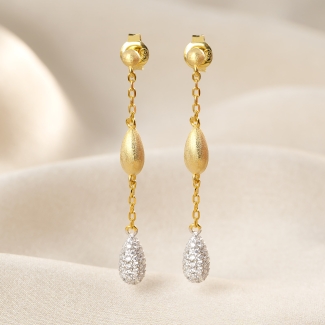 Cercei argint In Beauty gold