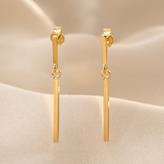 Cercei argint Love & Wear gold