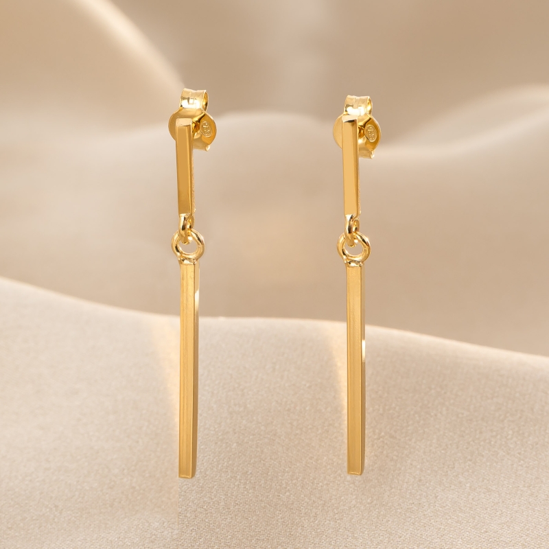 Cercei argint Love & Wear gold
