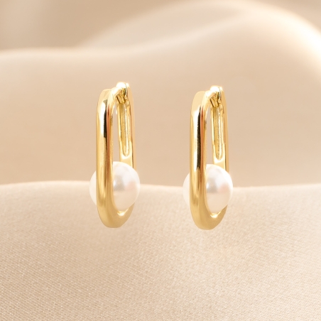 Urban Pearl Gold - Plated Silver Earrings