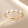 Inel argint Pearl's Bloom gold