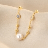 Desire Pearl Gold - Plated Silver Bracelet