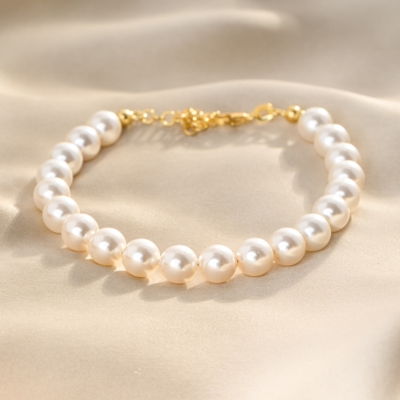 Bratara argint Glamour Mood pearl gold