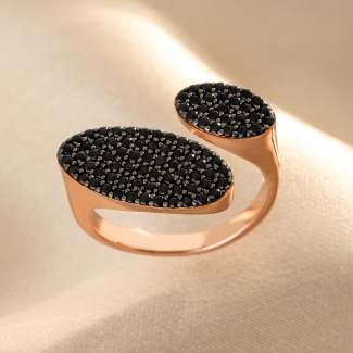 Pink Silver Ring Noir Obsession