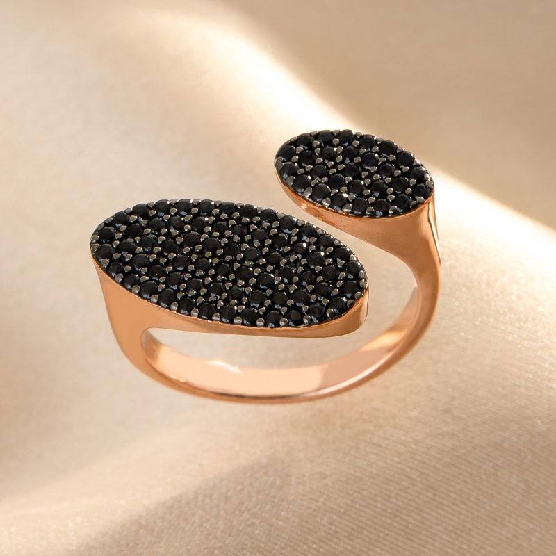 Pink Silver Ring Noir Obsession