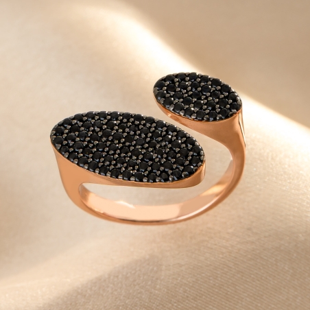 Pink Silver Ring Noir Obsession