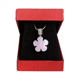 Rose quartz flowers pendant