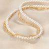 Colier argint Double Pleasure perle gold