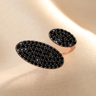 Inel argint roz Noir Obsession
