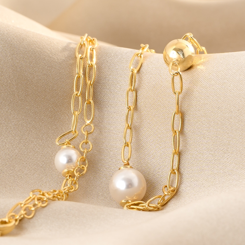 Colier argint Gold & White Cool Touch