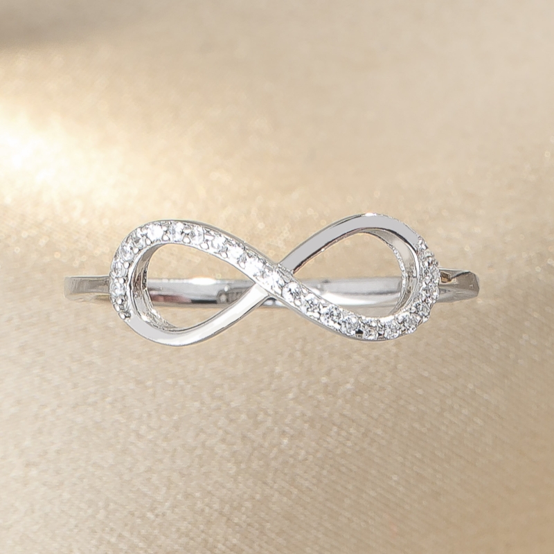 Inel argint Infinity Symbol zirconia